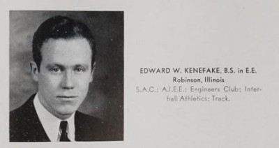 Edward Kenefake, Notre Dame yearbook 1934