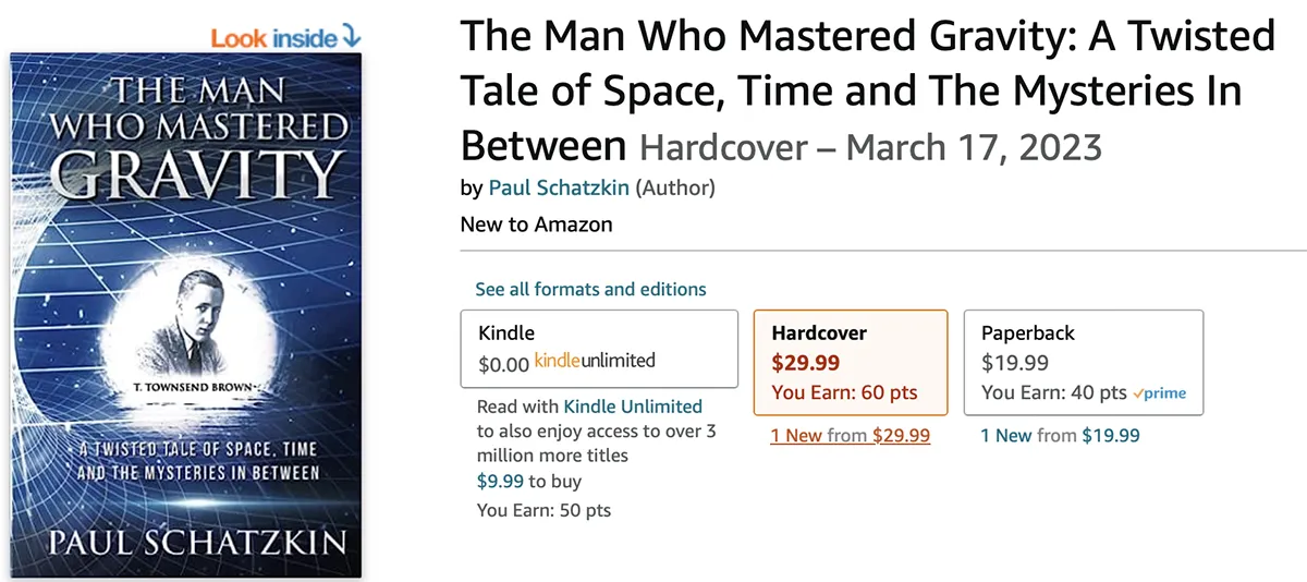 The Man Who Mastered Gravity is now available for purchase. 