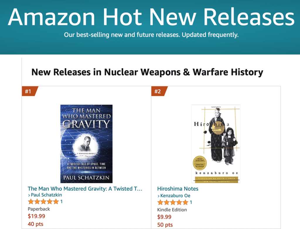 The Man Who Mastered Gravity is #1 on Amazon!